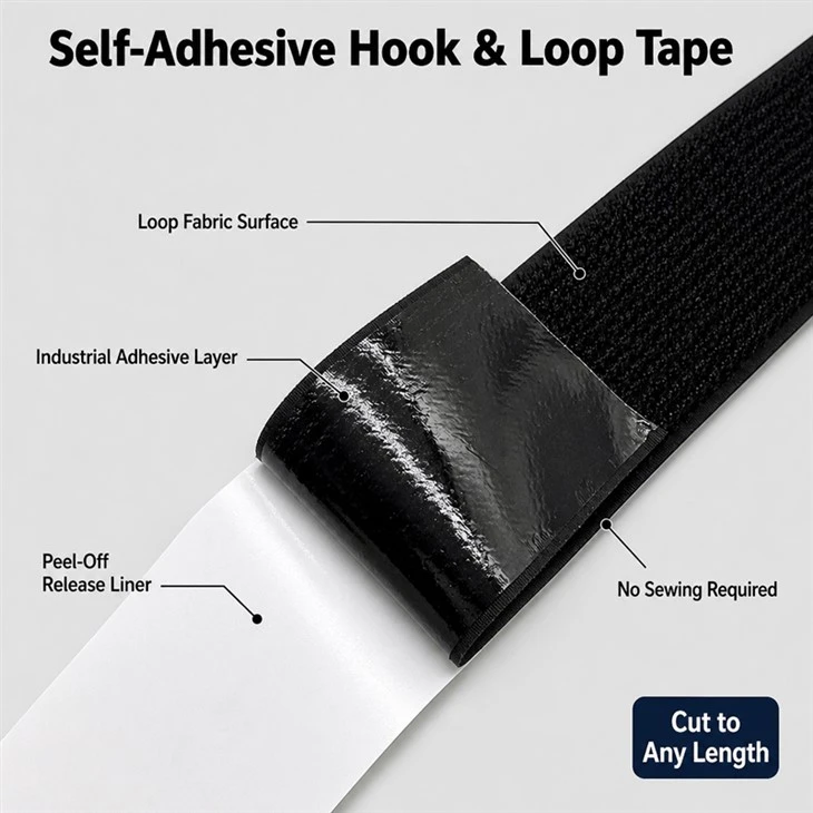 sticky back hook and loop tape